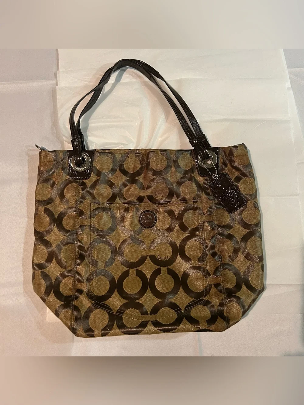 COACH SHOULDER TOTE BAG large